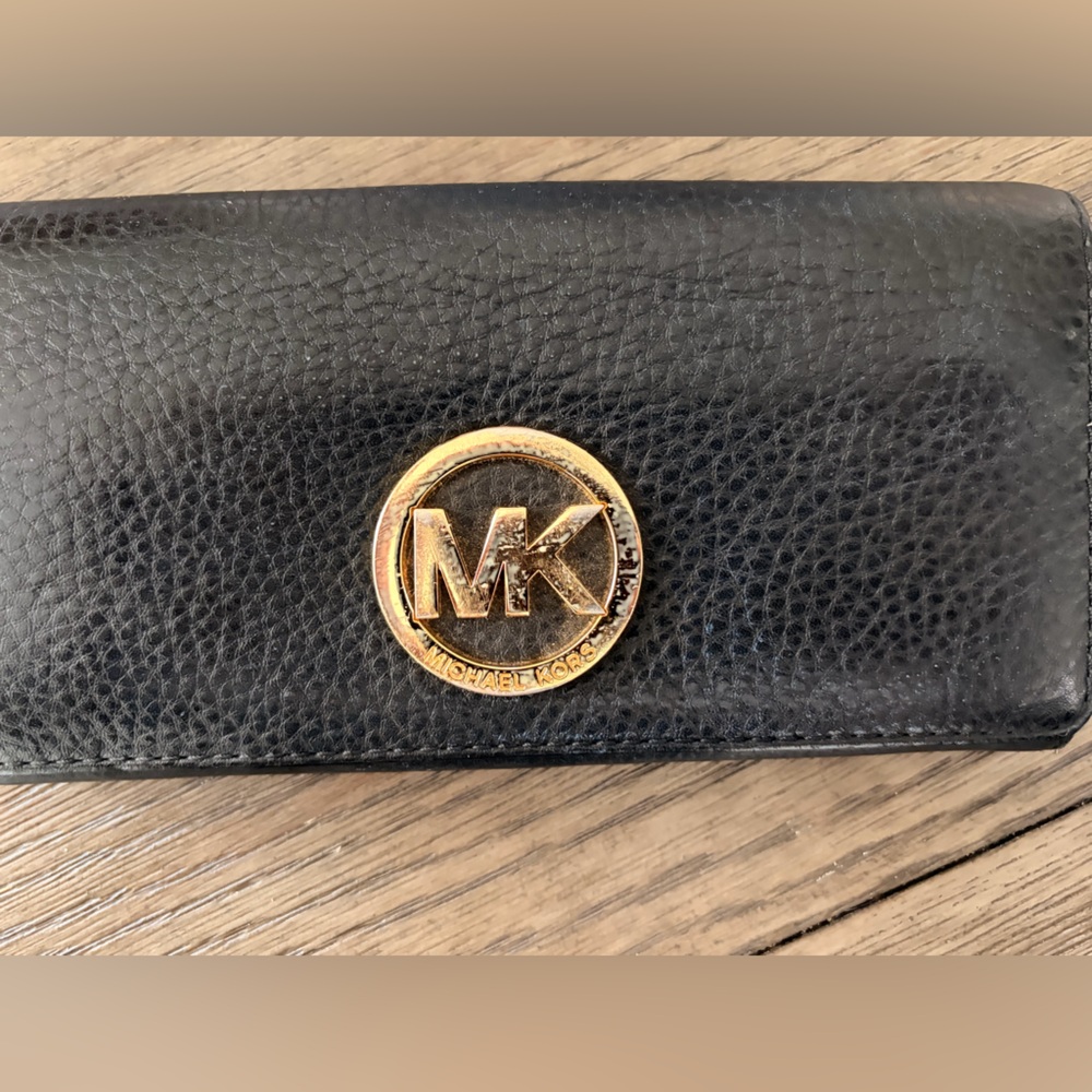 Michael Kors black Leather Accessory